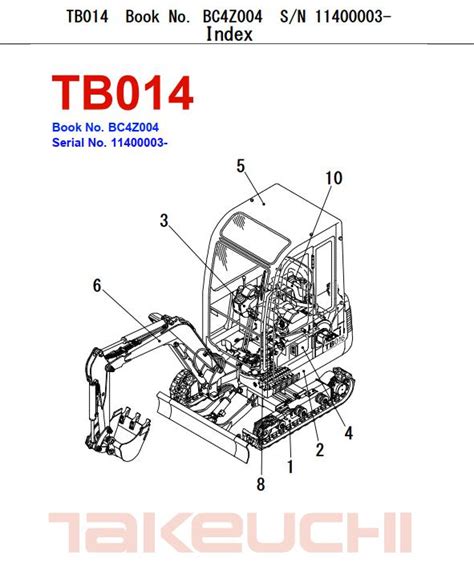 takeuchi tb014 & tb016 mini digger workshop manual|takeuchi tb015 specs.